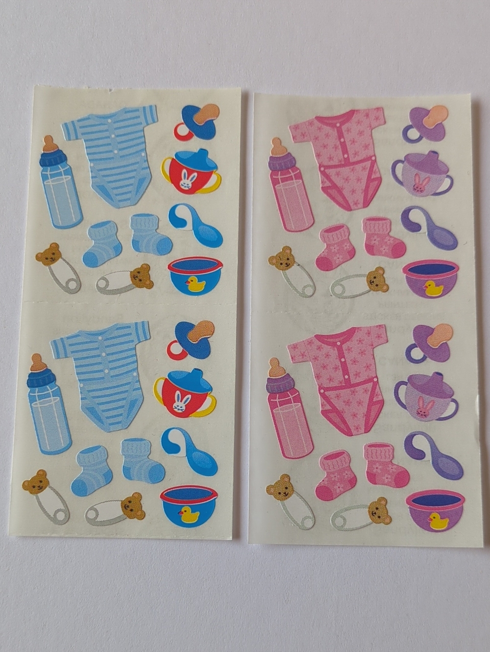 ☀️ Vintage Sandylion Baby Stickers Set - Pink & Blue Baby Sheets
